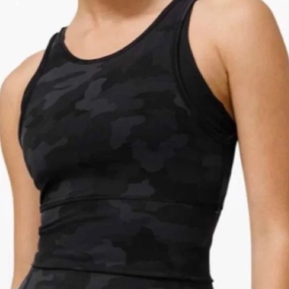 lululemon athletica Tops - Lululemon Light Support Bra Tank – Black Camo – Size 8 (Estimated)